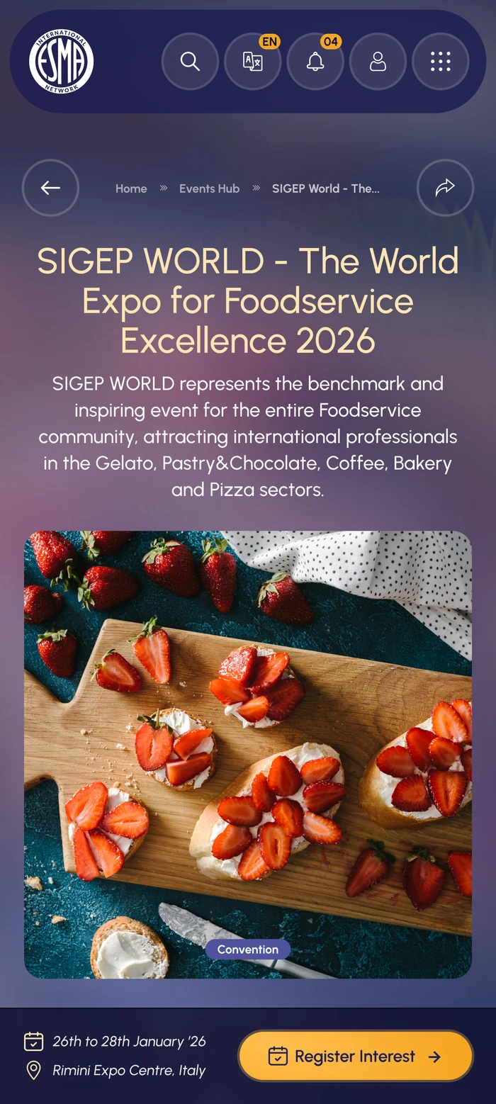 An event in the app