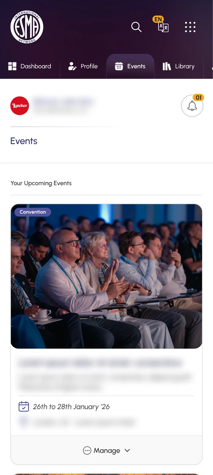 Event registrations on mobile