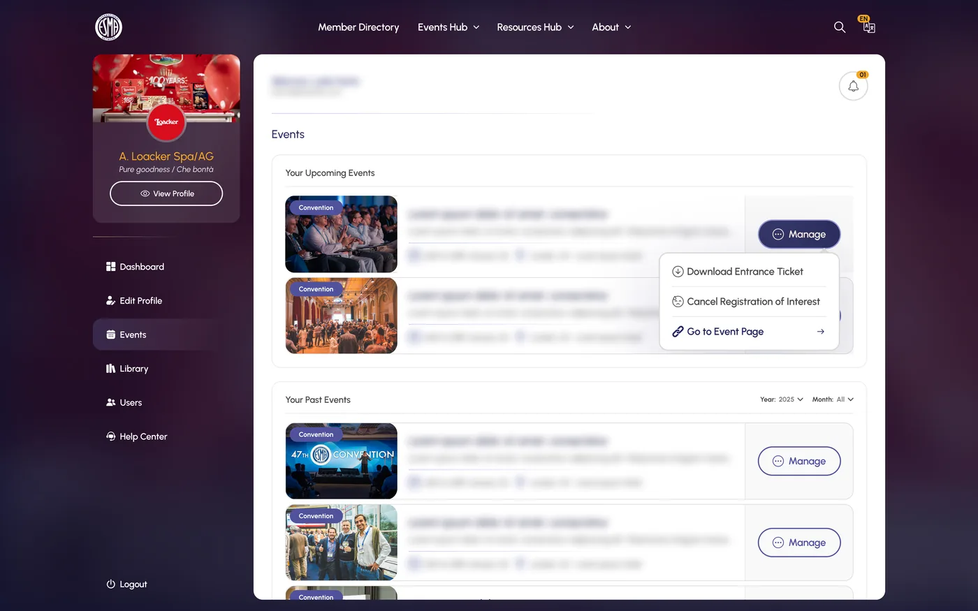 Managing event registrations from the dashboard