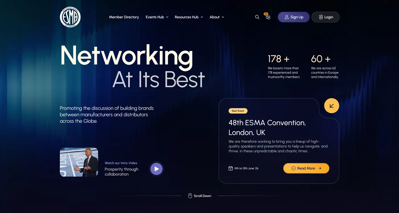 ESMA website homepage