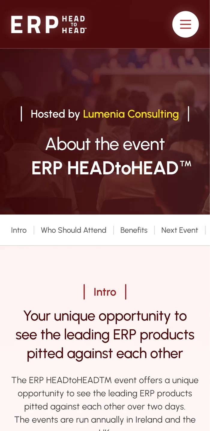 About the event, mobile
