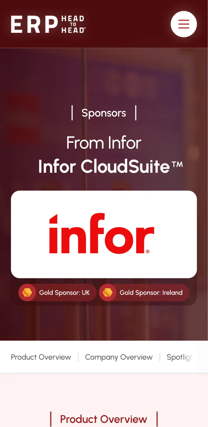 A sponsor profile, mobile