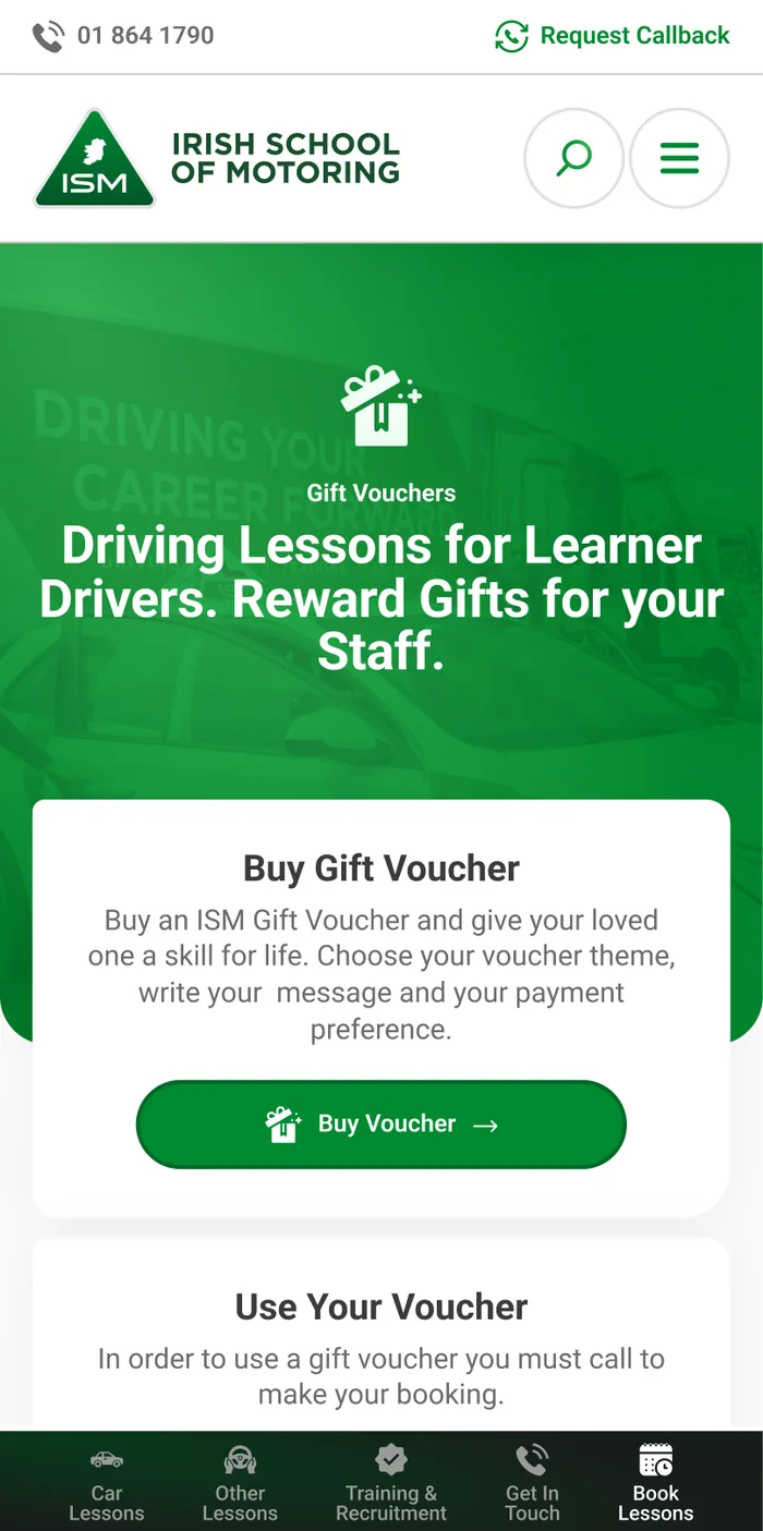 Gift vouchers on a phone, buying and redeeming kept apart