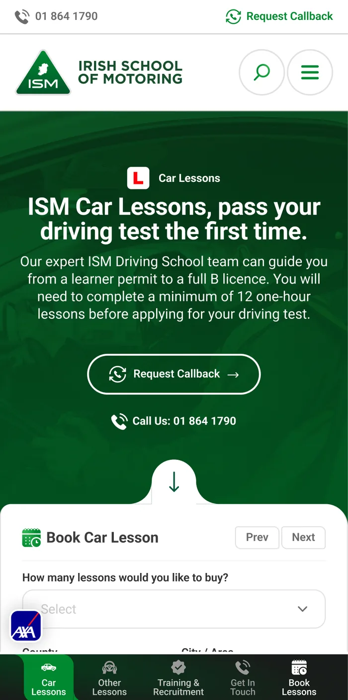 Car lessons on a phone